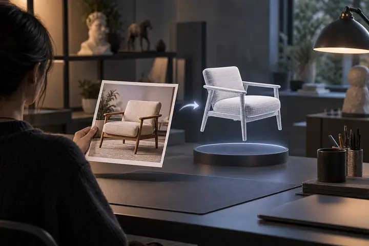 Image to 3D upload interface