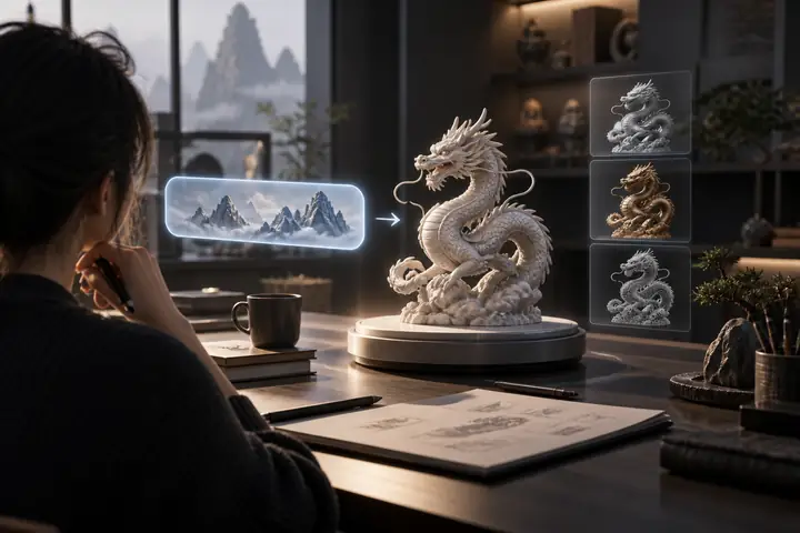 Text to 3D input interface