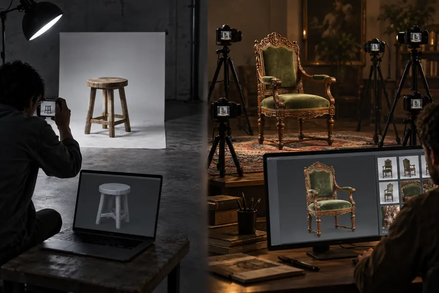 Vista previa del recurso 3D generado con detalles de material visibles